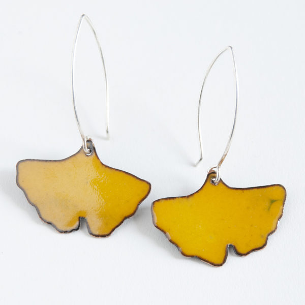 Cor do Cobre - Enamel Earring - Avencas b1