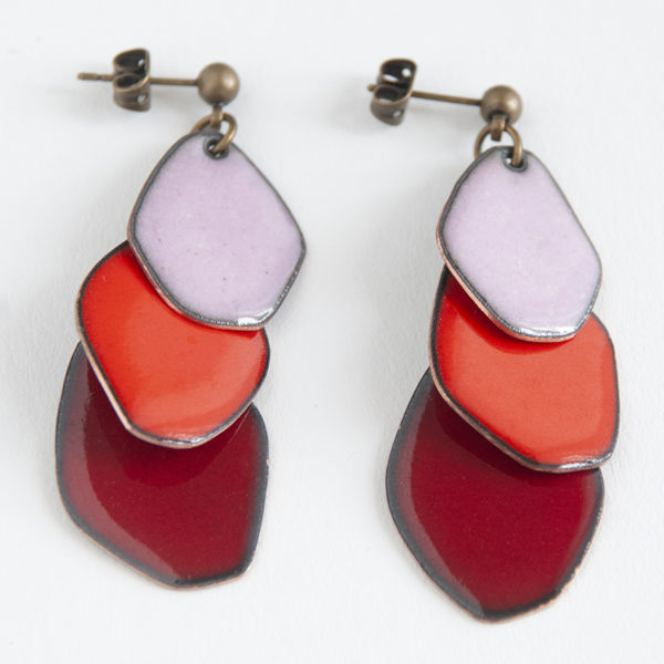 Cor do Cobre - Enamel Earring - Adraga 3