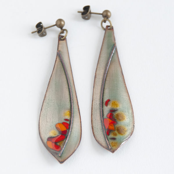 Cor do Cobre - Enamel Earring - Zavial b3