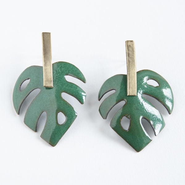 Cor do Cobre - Enamel Earring - Indrina 1