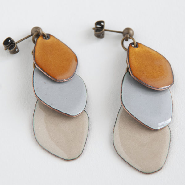 Cor do Cobre - Enamel Earring - Adraga b1