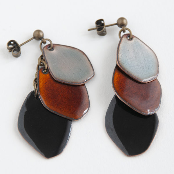 Cor do Cobre - Enamel Earring - Adraga b4