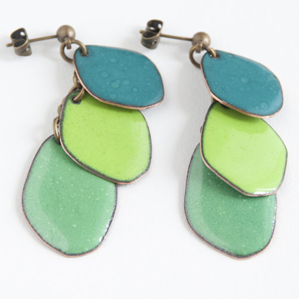 Cor do Cobre - Enamel Earring - Adraga b2