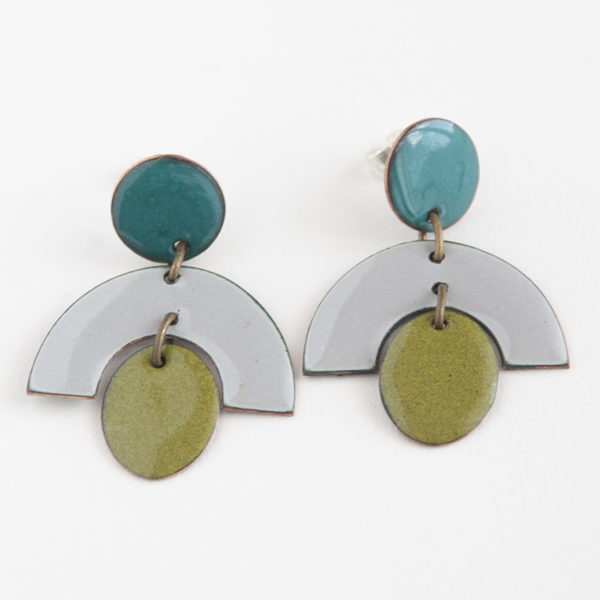 Cor do Cobre - Enamel Earring - Ferraria b1