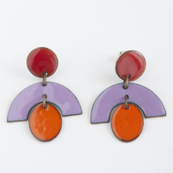 Cor do Cobre - Enamel Earring - Ferraria b2